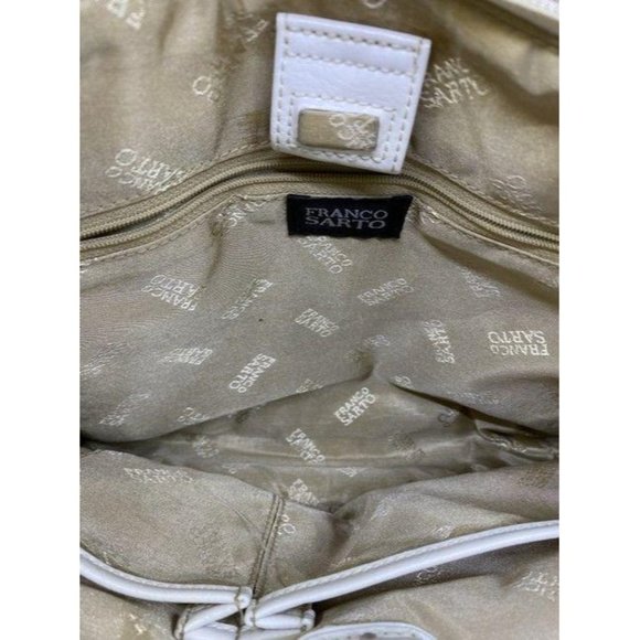 franco sarto bag white tan fabric tote - Picture 8 of 10